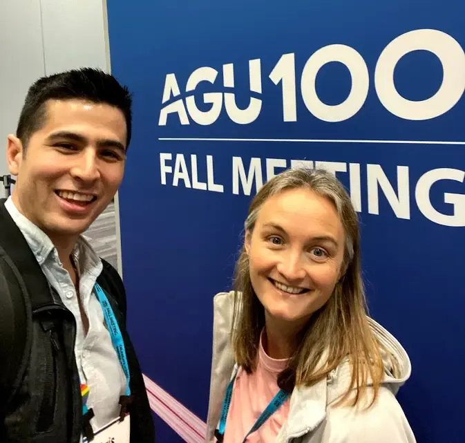 Dr. Kristen Splinter and I after AGU Fall Meeting in San Francisco