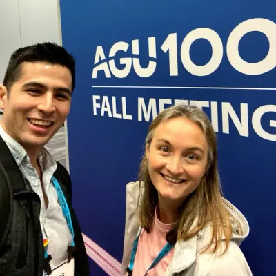 Dr. Kristen Splinter and I after AGU Fall Meeting in San Francisco