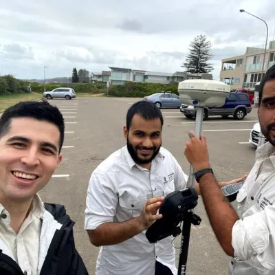 Gearing up for pre-storm survey of Narrabeen-Collaroy beach with Nash and Rai.